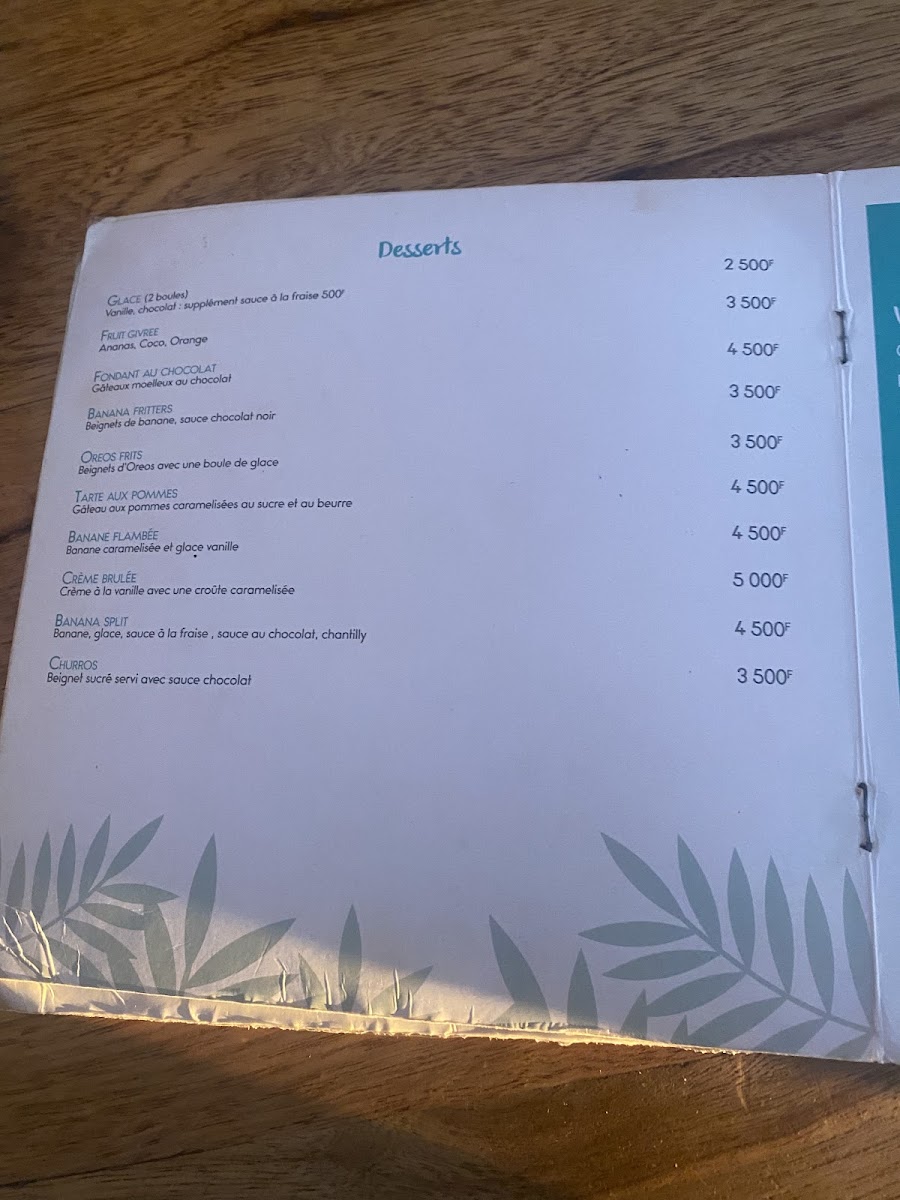 Menu - Chez Fatou photo 2