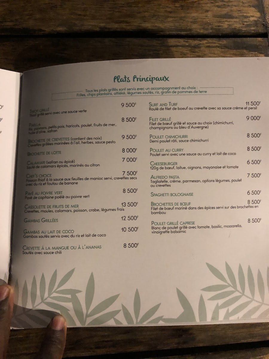 Menu - Chez Fatou photo 4